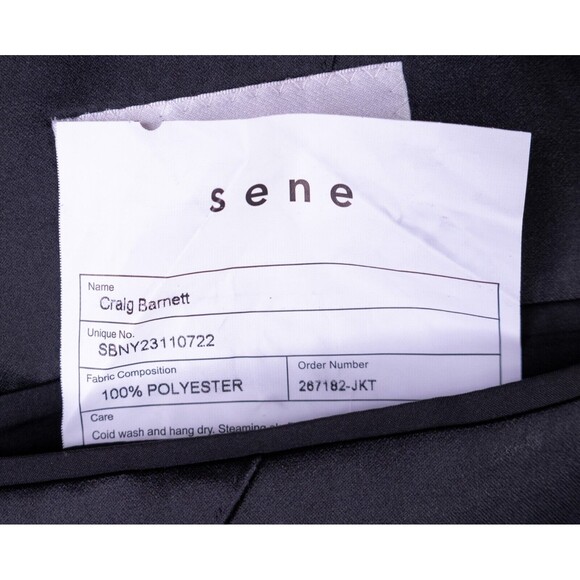 Sene Solid Gray Tuxedo Blazer Unstructured Blazer Jacket Coat Size 50XS EUC - Picture 11 of 13